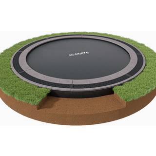 North In Ground + Sikkerhedsnet Rund / 4,3 m / Trampolin