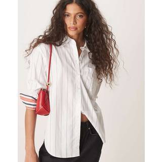 GANT Dame Relaxed fit stribet skjorte med kontrastfarver (42)