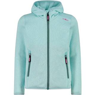 CMP Girl's Jacket Fix Hood Jacquard Knitted 3H19825 Fleecejakke Børn størrelse 152 farve blå