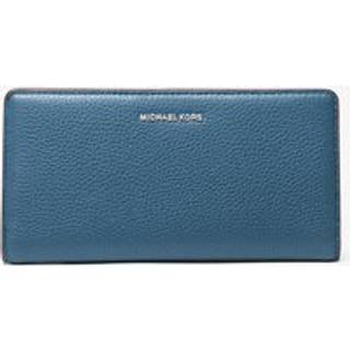 MK Bryant Large Pebbled Leather Snap-Front Wallet - Blue - Michael Kors - ONE SIZE