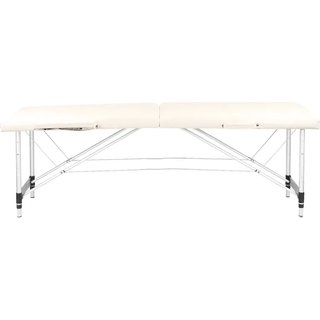 Bærbart massagebriks, 2-delt aluminiumscreme