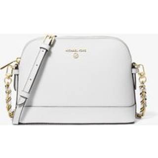 MK Large Saffiano Leather Dome Crossbody Bag - White - Michael Kors - ONE SIZE