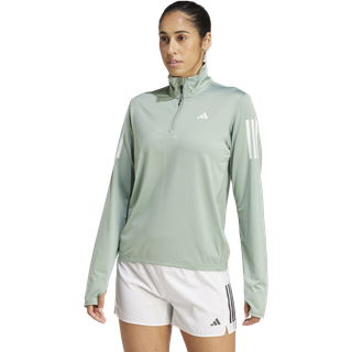 adidas Own The Run Half-Zip Trøje XL Grøn til Dame - Komfortabel og åndbar løbetrøje