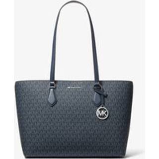 MK Sheila Large Signature Logo Tote Bag - Blue - Michael Kors - ONE SIZE