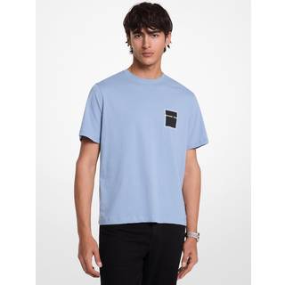 MK Graphic Logo Cotton T-Shirt - Blue - Michael Kors
