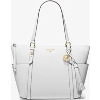 MK Sullivan Large Saffiano Leather Top-Zip Tote Bag - White - Michael Kors - ONE SIZE