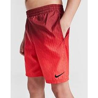 Nike All Over Print Fade Swim Shorts Junior, Red