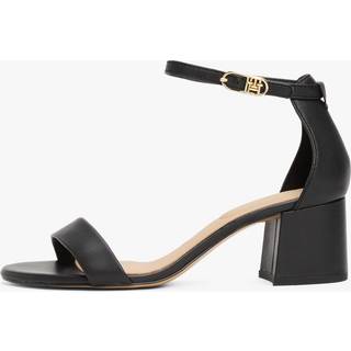 TH Monogram Leather Block Heel Sandals