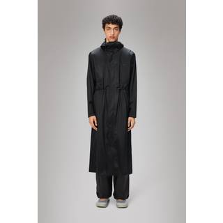 Rains Bold Longest Jacket - Black Grain