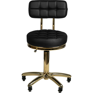 Gabbiano Cosmetic Stool Gold Black