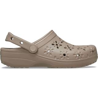 Crocs Floral Cut Out Clog Taupe 38-39
