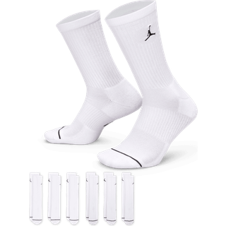 Jordan Everyday Cushioned-crewstrømper (6 par) - hvid - 34-38