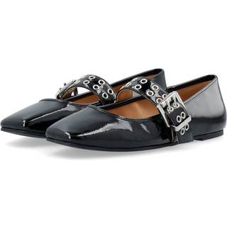 Bianco - Biarose Karré Mary Jane Flat - Damesko - Black Patent - 40