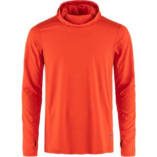 Fjällräven Abisko Sun-Hoodie Funktionsshirt Herrer størrelse S farve rød