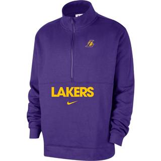 Los Angeles Lakers Club Courtside Nike NBA-trøje med 1/2 lynlås til mænd - lilla - S
