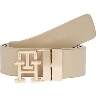 Tommy Hilfiger Tommy Hilfiger Cream Monogram Leather Belt