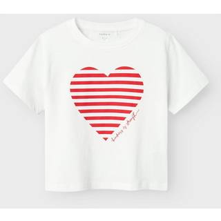 NAME IT T-Shirt Fesko Bright White Chinese Red
