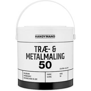 Handymand træ- og metalmaling 50 2,5 liter - hvid (På lager i varehus)