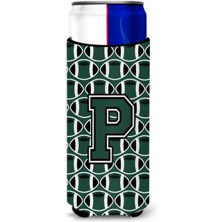 Brev P fodboldgrøn og hvid ultra drikisolatorer til slanke dåser CJ1071-pmuk