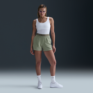 Nike Chill Terry-shorts med mellemhøj talje til kvinder (10 cm) - grøn - XXL (EU 52-54)