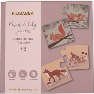 Filibabba Forældre og barn puslespil - Nordiske dyr - 1 stk.