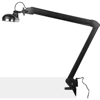 Elegant 801-tl led arbejdslampe med skruestik reg. sort lysintensitet og farve