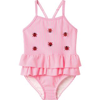 Name It Badedragt Knockout Pink Stribet Med Mariehøns