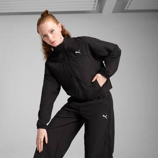 Women&#39;s Puma DARE TO Oversized Zip-Off Woven Jacket, Black, Size M, Clothing - Black - M