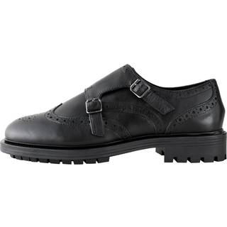 Next Black Forever Comfort Leather Monk Shoes