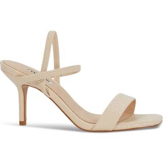 Dune London Dune London Cream Methodical Elastic Square Toe Sandals Heels