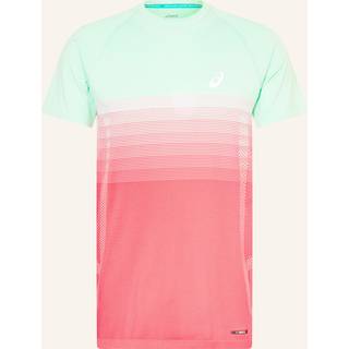 ASICS Herren Funktionsshirt grün,rot Mikrofaser/Funktion Gemustert