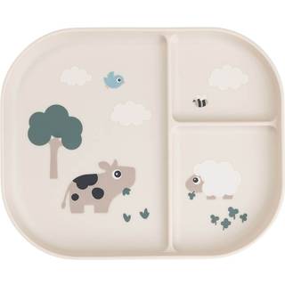Done By Deer Foodie Ruminddelt Tallerken - Tiny Farm - Sand