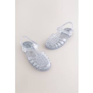Next Silver Glitter Jelly Sandals