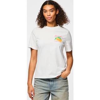 Pieces Pcsummer Ss Printed T-shirt Bright White Print:paradise Or M
