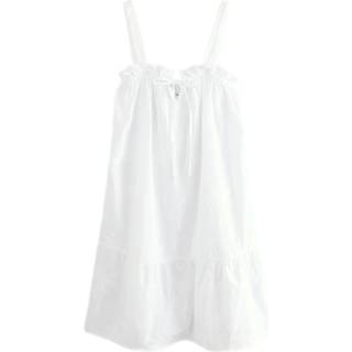 Next Broderet 100% Bomuld Summer Mini Kjole - EU 34 (UK 6)