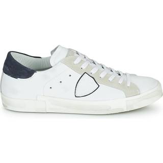 Philippe Model Prsx Low Top Mix Leather Sneakers White/Navy