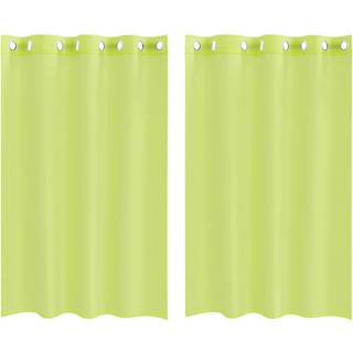 Voile-Gardiner Med Øskner Æblegrøn Æblegrøn - med øjeringe / 140 x 175 cm