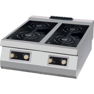 Premium induktionskomfur - 4 brændere - Dobbelt enhed - 90 cm dyb - Elektrisk