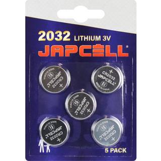 Japcell Lithium CR2032 Batterier - 5 stk. pakning