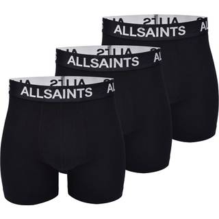 All Saints AllSaints Black Cotton Boxers (Contour Pouch) 3 Pack