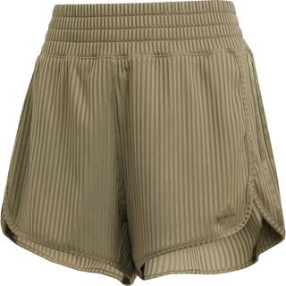 Pacer All Gym Seasonal Rib High-Rise Tonal 3-Stripes shorts - Olive Strata - XS