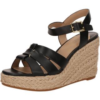 Lauren Ralph Laurentil kvinder. 802953961002 Kilehælssandaler i læder Soffia sort (35.5), 5-8 cm, Spænder, Casual