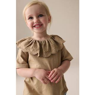 Next Kortærmet Broderi krave 100% bomuldstop (3mdr.-7år)4 - 5 år (104 - 110cm)