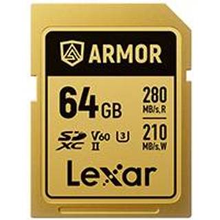 Lexar SDXC Pro Gold Series ARMOR UHS-II V60 IP68 Stainless Steel R280 64GB