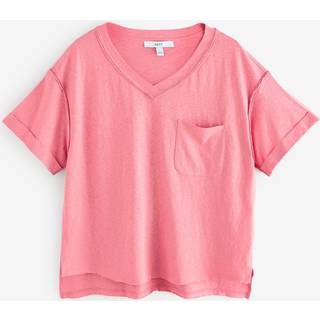 Next Pink Oversized V-Neck Short Sleeve T-Shirt