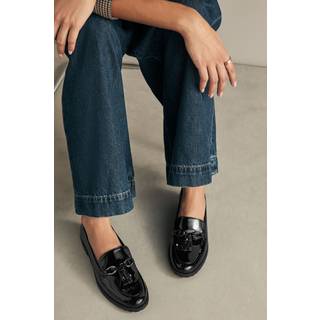 Next Black Forever Comfort Patent Tassel Hardware Detail Loafers