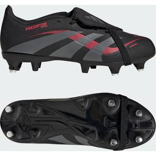 Predator League Fold-Over Tongue Soft Ground Kids støvler - Core Black / Grey Four / Lucid Red - 32