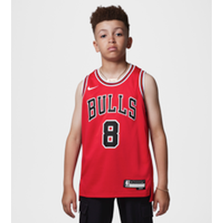 Chicago Bulls 2023/24 Icon Edition Nike NBA Swingman-trøje til større børn - rød - L