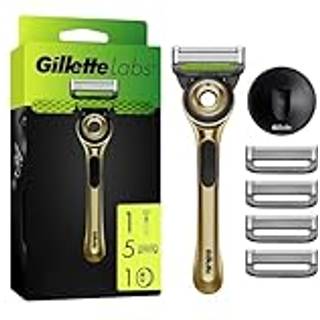 Gillette Labs Gold Barberskraber Inkl. 5 Barberblade + Vægholder