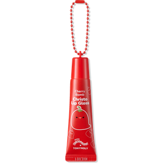 TONYMOLY x Squishmallows Christo Lip Gloss Sheer Cherry Red Tint Fugtgivende formel med kirsebrekstrakt og hybenolie 11ml